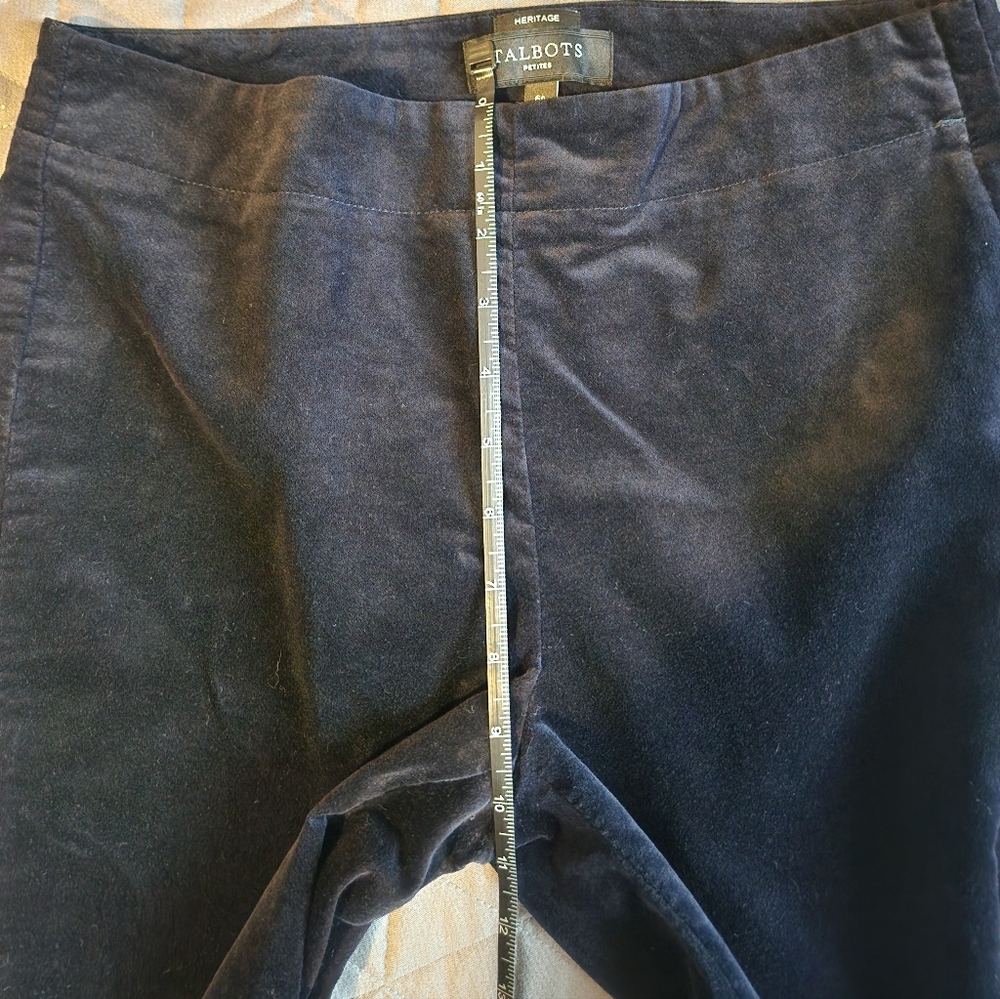 Talbots Velvet Navy Women's Pants-Size 6 Petit - Picture 9 of 12